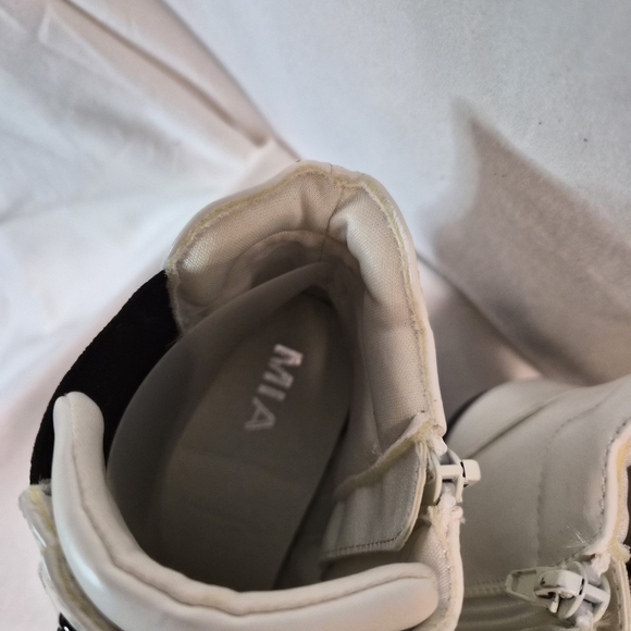 MIA White and Black Lace-Up Combat Boots - Picture 10 of 14